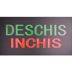 Reclama LED - DESCHIS / INCHIS - de exterior / interior, 44 x 24 cm