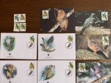 Craciunului - pasari - serie 4 timbre MNH, 4 FDC, 4 maxime, fauna wwf