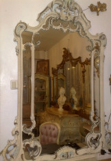 Oglinda baroc venetian/rococo/Ludovic/Silik, Italia,vintage/antic,1,62m H foto