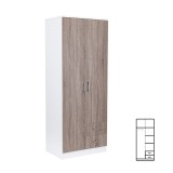 Dulap Sifonier Miami 80x205 cm Stejar York Alb Dormitor Hol