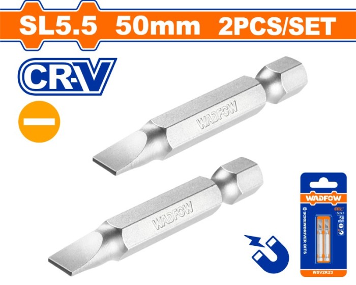 WADFOW - SET BITI SL5.5 50MM - 2 BUC PowerTool TopQuality