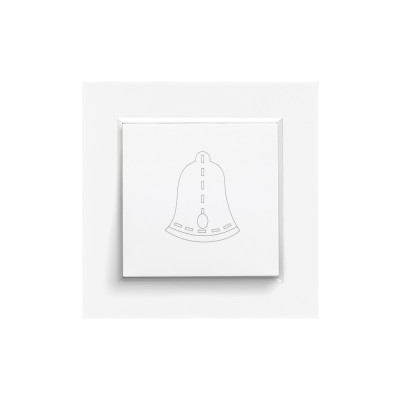 Leziter Comutator clopot Nova 101N cu cadru alb Mobalis Homvera foto