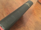 BIBLIA/ SANTA SCRIPTURA A VECHIULUI SI NOULUI TESTAMENTU EDITIA 1874 RETIPARITA LA LONDRA IN 1926 EDITIE DE LUX- FORMAT 17,5X 12 CM. MARGINILE IN ROSU