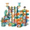 Set de constructie magnetic, iluminat, tip roller coaster, 292 piese