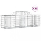 Cumpara ieftin Cosuri gabion arcuite 50 buc, 200x50x60/80 cm, fier galvanizat