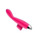 Vibrator Sexy Fingering, 10 Moduri Vibratii, 10 Moduri Miscari &quot;Fingering&quot;, Silicon, USB, Roz, 14.5 cm, Guilty Toys
