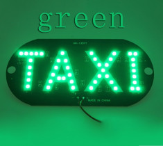 Placuta cu led, indicator taxi, 45 smd 3528, lumina verde foto