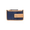Portofel damă Tommy Hilfiger Julia Zip Card Case bleumarin piele naturală, logo iconic, compact, elegant
