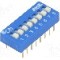 Intrerupator DIP, 2 pozitii, montare THT, 8 sectiuni, ECE - EDG108S