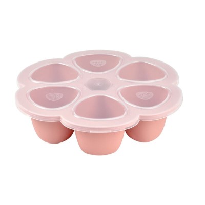 Recipient ermetic silicon multiportii 6x90 ml Beaba Old Pink foto