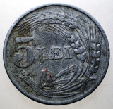 7.351 ROMANIA WWII 5 LEI 1942, Zinc