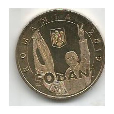 No(3) moneda-ROMANIA- 50 bani 2019-REVOLUTIA ROMANA DIN DECEMBRIE