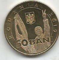 No(3) moneda-ROMANIA- 50 bani 2019-REVOLUTIA ROMANA DIN DECEMBRIE foto