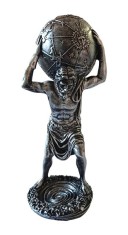 Statueta decorativa, Atlas, Argintiu, 29 cm, GXL020