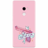 Husa silicon pentru Xiaomi Mi Mix 2, Fight Like A Girl