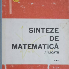 SINTEZE DE MATEMATICA APLICATII VOL.3-CATALIN-PETRU NICOLESCU