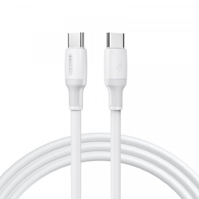 Cablu Date si Incarcare USB-C - USB-C Sendem M77, 66W, 2m, Alb foto