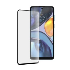 Folie sticla securizata compatibila cu motorola moto g22, cfp1, case friendly, full glue, lipire completa, 9h, bro, negru foto