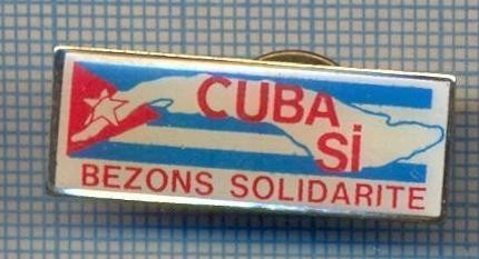 AX 451 INSIGNA - CUBA SI -BEZONS SOLIDARITE -ACTIUNE SOLIDARITATE INTERNATIONALA