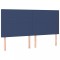 Tablii de pat, 4 buc, albastru, 80x5x78/88 cm, textil