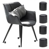 Set 4 buc. protectii anti-zgarieturi picioare scaun, diametru 19mm, culoare