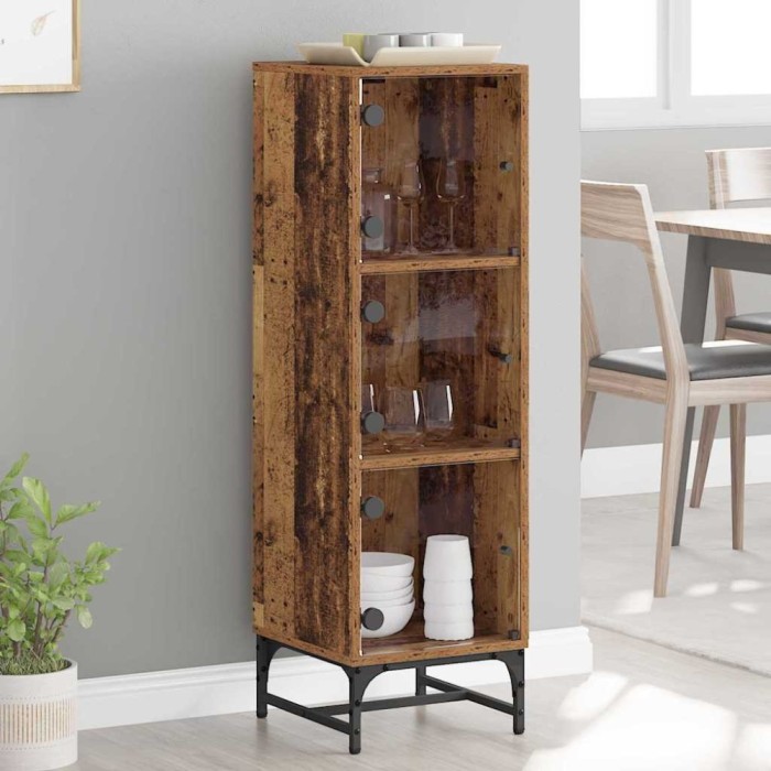vidaXL Bufet Lemn vechi 35 x 37 x 117 cm Lemn compozit 883537