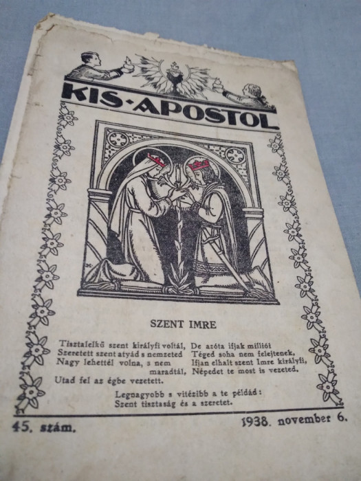FASCICOL INTERBELIC IN MAGHIARA KIS.APOSTOL NR.45 /1938