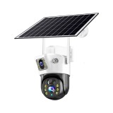 Camera portabila 4G SIM, duala 4MP, solar, 12000mAh, PTZ