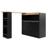 Masă de bar rotativă la 360&deg;, Negru | Aosom Romania