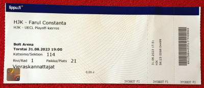 Bilet meci fotbal HJK HELSINKI - FARUL CONSTANTA (31.08.2023) foto