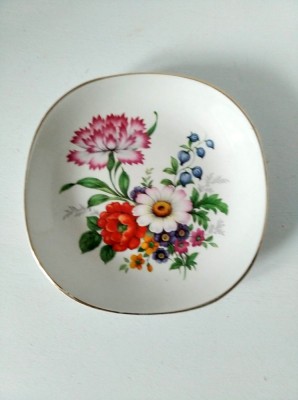 * Farfurie portelan, cu flori, Weatherby Hanley England Royal Falcon Ware foto