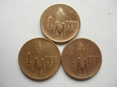 ROMANIA - SET 1 leu 1938 + 1 leu 1940 + 1 leu 1941 , L14.9 foto
