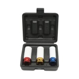 Trusa chei tubulare prezoane roti de impact cu protectie 17mm, 19mm, 21mm, patrat 1/2 inch Breckner Germany