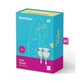 Cupa menstruala, Satisfyer Feel Good, culoare verde, 1 cutie x 2 buc
