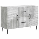 vidaXL Bufet cu sertar Gri Beton 89 x 34,5 x 60 cm Lemn prelucrat 894888