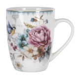 Cana portelan multicolor Romantic 12x8x10 cm / 360 ml