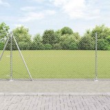 VidaXL Set de St&acirc;lpi de Gard Argintiu 25 x 1.2 m Oțel galvanizat