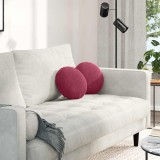 vidaXL Perne de Șezut 2 pcs Roșu Vin &Oslash; 40 x 13 cm Catifea 42014105
