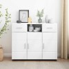 VidaXL Bufet cu sertar cu ușă Alb 88.5 x 30.5 x 73 cm Lemn compozit 880281