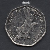 Anglia, Marea Britanie, 2017 50 Pence, Comemorativa, Peter Rabbit