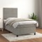 vidaXL Pat box spring cu saltea, gri deschis, 80x200 cm, catifea 3143049