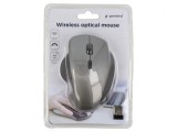 Mouse optic wireless USB, 6 butoane, negru/gri