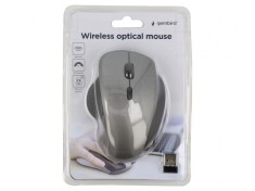Mouse optic wireless USB, 6 butoane, negru/gri