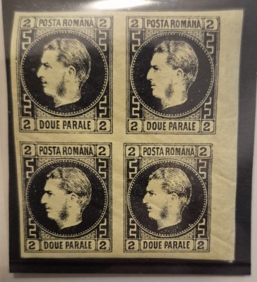 Romania 1866 - Regele Carol I, 2 par, margine de coala, MNH** stare excelenta foto
