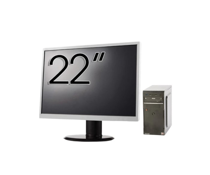 Pachet Calculator Asus Celtic R2200, AMD Ryzen 3 2200G 3.50GHz, 8GB DDR4, 256GB SSD + Monitor 22&amp;quot; NewTechnology Media