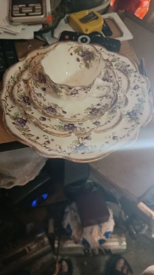 Antique Trio Plus A Tort Plate~C1921 Englezesc foto