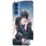 Husa compatibila cu Motorola Edge 20 Lite model Love story Anime, Silicon, TPU, Viceversa, Transparent, Carcasa