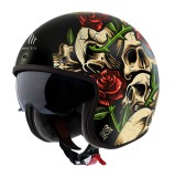 Cumpara ieftin Casca open face pentru scuter - motocicleta MT Le Mans 2 S SV Breakout B9 rosu lucios (ochelari soare integrati) &ndash; omologare noua ECE 22.06 XL (61/62c