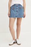 Abercrombie &amp; Fitch fusta jeans mini, drept, KI143-4346