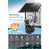 Camera de Supraveghere cu Panou Solar ,PTZ 4G ,TSS-T4B Duala, IR 20m ,10X Zoom